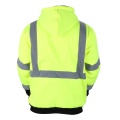 Spring ANSI Hivis Men's Front Zip Hooded Yellow Sweatshirt Factory