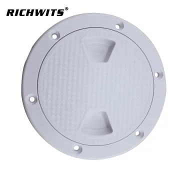 ABS Round boat Inspection Deck Hatch Cover Tight Screw Out White Anti-corrosive Access Deck Plate For Boat 4", 6", 8"