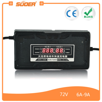 Suoer 72V 6A Electric Bike Smart Battery Charger for Car (SON-7280D)