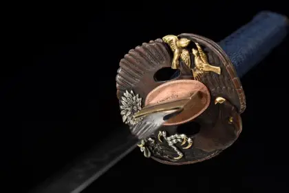 Japanese Samurai Katana Eagle Soaring in the Sky