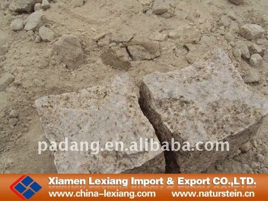 Outdoor yellow cube paver