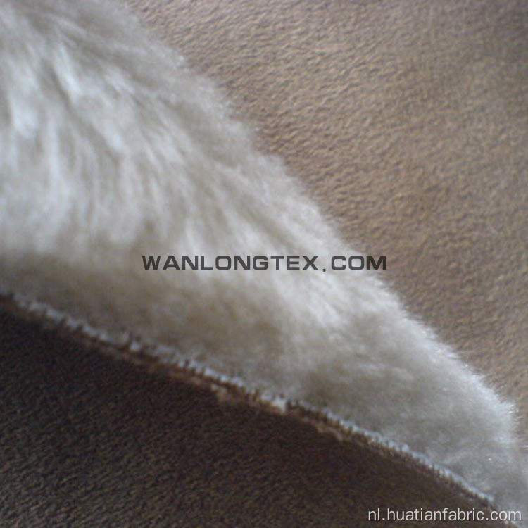 Faux Suede Stof Bonded Berber Fleece voor kledingstuk