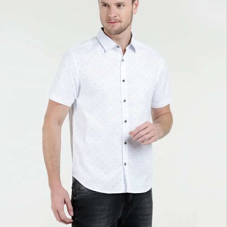 100% Cotton printing eco-friendly Casual dress men shirt