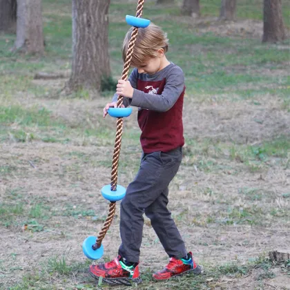 Backyard Outdoor Ninja Warrior Climbing Rope Swing