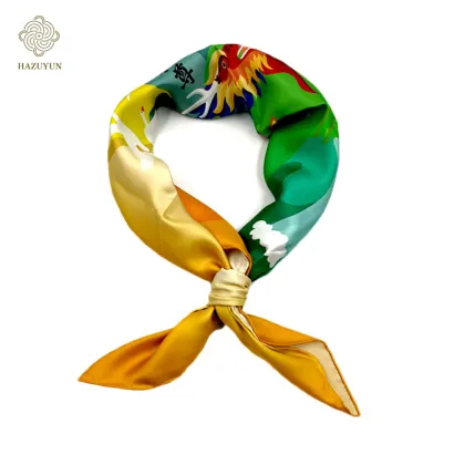 Design Digital Printed Square Silk Scarf Products