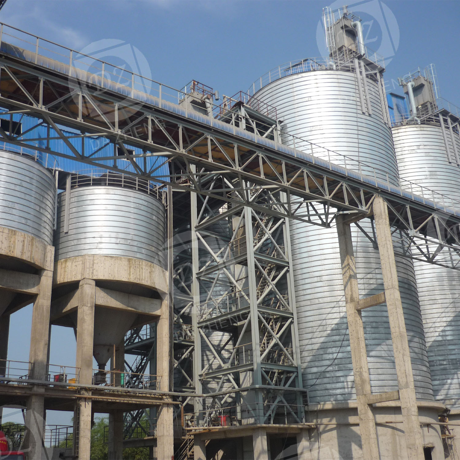 Fruit and vegetable spiral steel plate warehouse