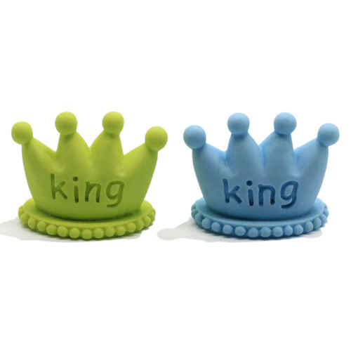 Kawaii Colorful KING Crown Resina Cabochon Decorazione artigianale Ornamento fatto a mano Charms Portachiavi Abbellimento Pendenti Making