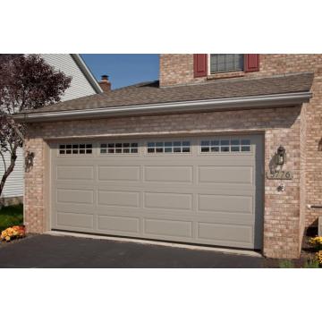 Aluminum double-skinned sectional garage door