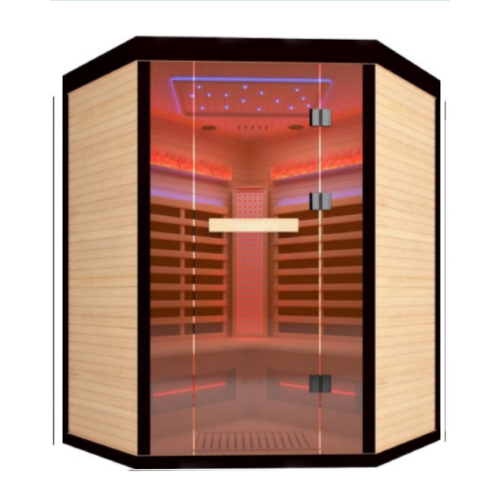 3 человек угловой сауна
