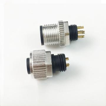 M12 Kode ABD Konektor Tahan Air 2 ~ 8pin Kabel End Plug Jalan Pria Anti-Vibration Hexagon Screw
