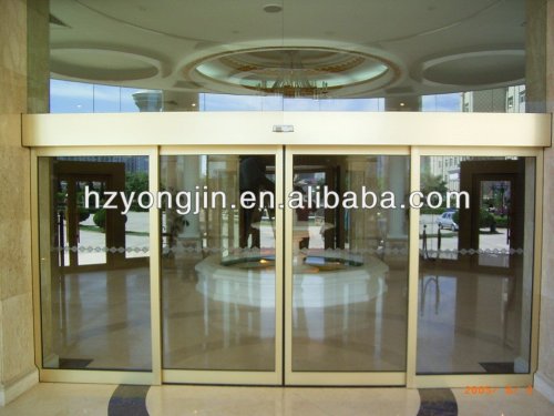 Upmarket office aluminum frame tempered glass sensor door in China