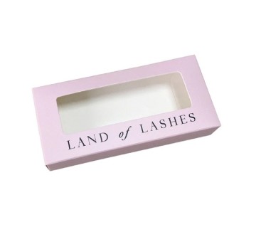 Custom design eyelashes paper box with window