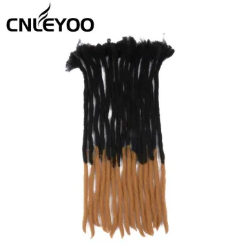 Wholesale Long 15 Roots Soft Dread Lock 24 Inch Light Brown Dread Lock Hair Extension Soft Dreads For Men Women Kids