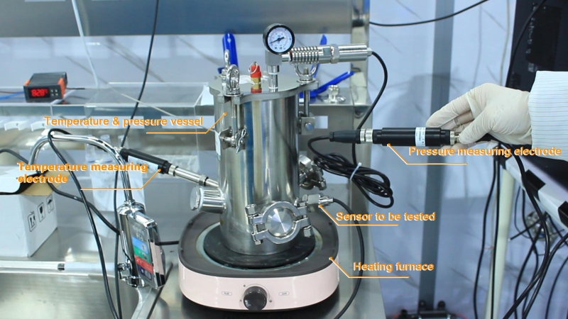 Sensor temperature and pressure destructive t