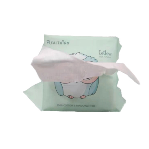 Lingettes biodégradables de nettoyage doux 100% coton