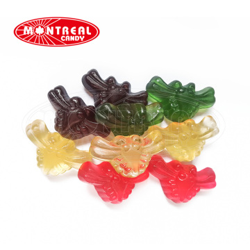 OEM fly shape soft chewy gummy customed candy