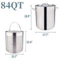 84QT Stainless Steel Stock Pot