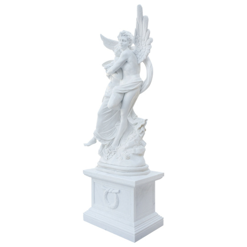 Hand-Carved Marble Angel Floral Base Indoor Outdoor Decor