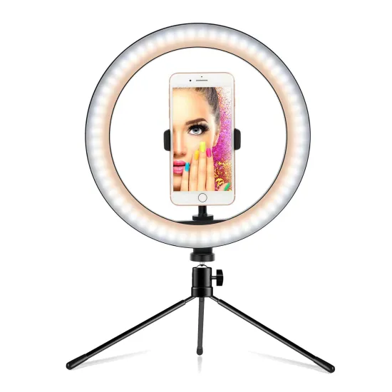 LEDEAST CP02 2022 10-inch Professional Dimmable Ring Light for Makeup and Video
