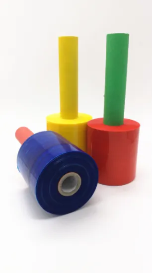 3 color handle translucent stretch film roll