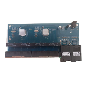 Suis serat gigabit dengan 2 port serat dan 8 port RJ45