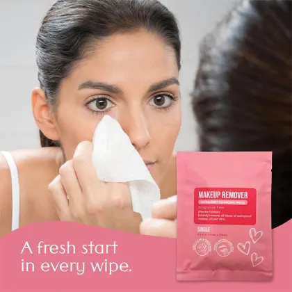 Customized individual packaging eyelid makeup wipes