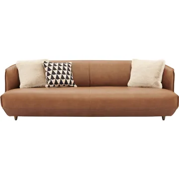 Modern Style Living Room Genuine Leather Sofas Set