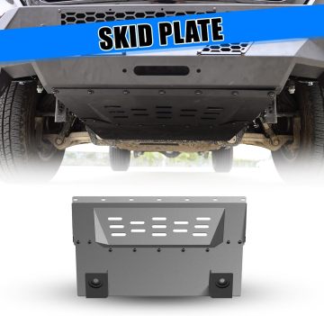 WINJET High Quality Black Steel Matte Finish Front Bumper Kit Combo with Skid Board - Sold Separately