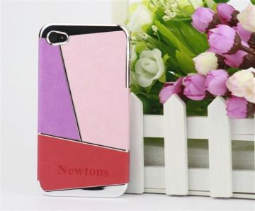New Arrial Generous Newtons Three Parts Pattern Electroplating Fabric Case For Iphone 4/4s
