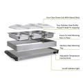 Stainless Steel Food Warmer Tray with Two Lamps