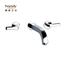 I-Handle Two Brass Washbasin Faucet