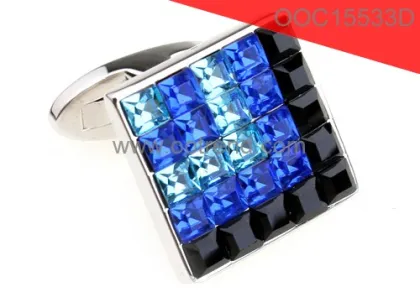 Blue skype design for great success man stainless steel cufflink