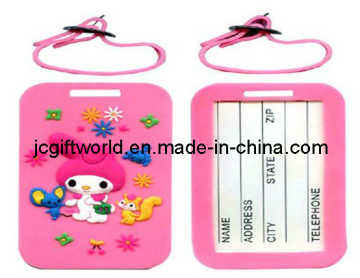 Caoutchouc de PVC souple bagages/voyage/ID Tag (JC206T)