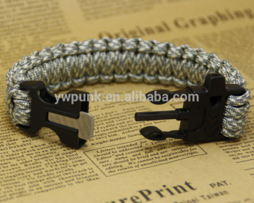newest paracord survival bracelet with fire starter flint buckle