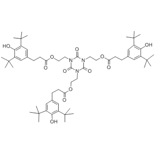 TESTE DO ÁCIDO 3,5-DI-TERTIL-BUTIL-4-HIDROXI-HIDROCINNÂMICO DE 1,3,5-TRIS (2-HIDROXIETIL) -S-TRIAZINA-2,4,6- (1H, 3H, 5H) -TRIONE CAS 34137-09-2