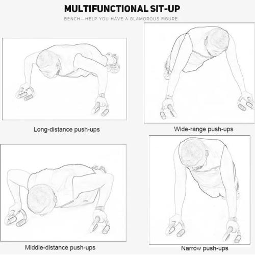 Push-ups en forma de metal de acero barra