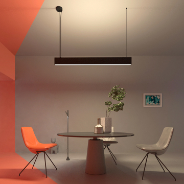 Toppo 105 LM/W 1-10V Dimming Linear Suspension Light - White Pendant for Office