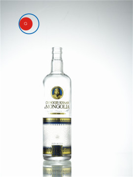 Narrow Mouth Grand Mongolia Kaan Vodka Bottle