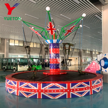 Popular Amusement Park Ride Equipment Round Euro Jumping Bungee Trampoline For Kids And Adult