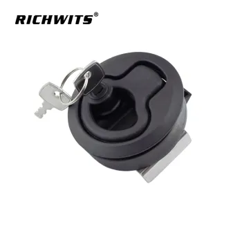 deck hardware Marinhos hatch trava trinco push black plastic marine latch with key