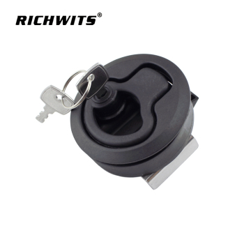 deck hardware Marinhos hatch trava trinco push black plastic marine latch with key