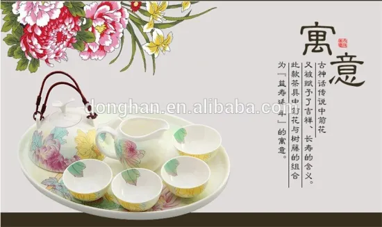 high quality wholesale Hand painting ceramic tea set for gift