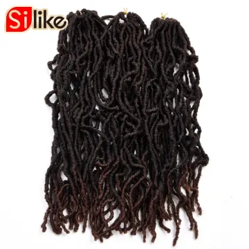 Nu Locs Crochet Hair water  Wavy Looped Goddess Crochet Faux Locs Crochet Hair Bobbi Boss Synthetic Crochet Braid Nu Locs 18"