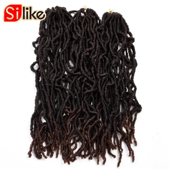Nu Locs Crochet Hair water  Wavy Looped Goddess Crochet Faux Locs Crochet Hair Bobbi Boss Synthetic Crochet Braid Nu Locs 18"
