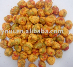 Sichuan chilli flavor coated green peas