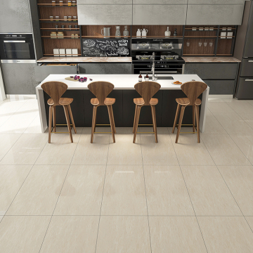 Beige Porcelain Tile - High-Quality Glossy 600x1200 Marble Look for Floors and Walls