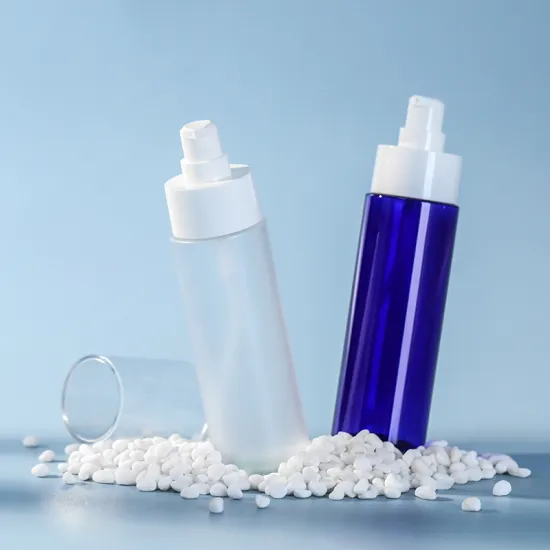 Transparent Blue Cosmetic Lotion Fine Mist Spray Bottle