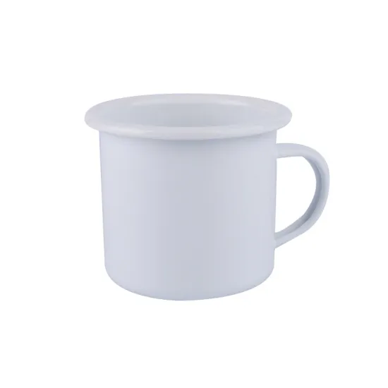 White Ceramic Enamel Drinking Cup