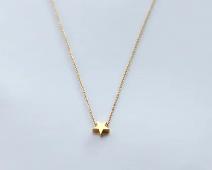 Gold Star Necklace -14 Gold Filled Necklace with Star Pendant- Tiny Star Necklace