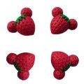 Cartoon Resin Fruit Red Strawberry Charms Casa Fai da te Accessori per capelli Fiocco per capelli Ornamento per cassa del telefono Abbellimento fatto a mano